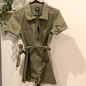 army green romper